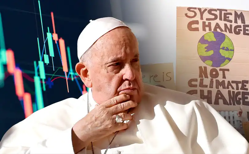 Paavi Franciscus vaatii “maailmanlaajuista taloudellista peruskirjaa” Vatikaanin ilmastokokouksessa
