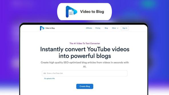 Video To Blog Lifetime Deal | Convert Videos to Blogs