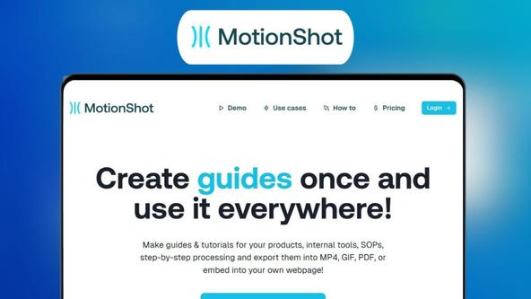 MotionShot Lifetime Deal: Create Screen Guides in Minutes!