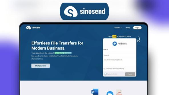 Sinosend Lifetime Deal | Easy Large File Transfers