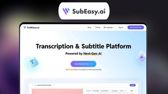 SubEasy.Ai Lifetime Deal | AI Transcriptions in 100+ Languages