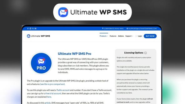 Ultimate WP SMS Lifetime Deal | Boost Customer Engagement