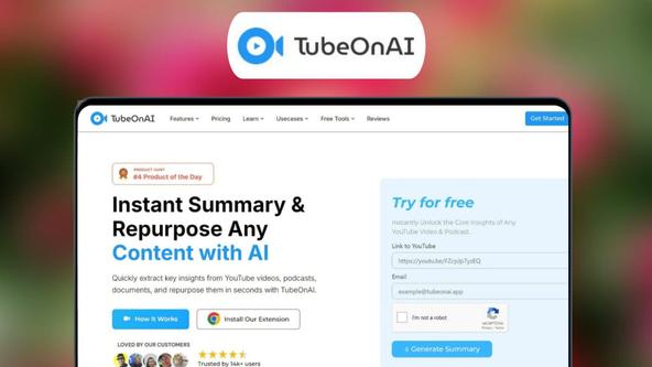 TubeOnAI Lifetime Deal | Effortless YouTube & Podcast Summaries