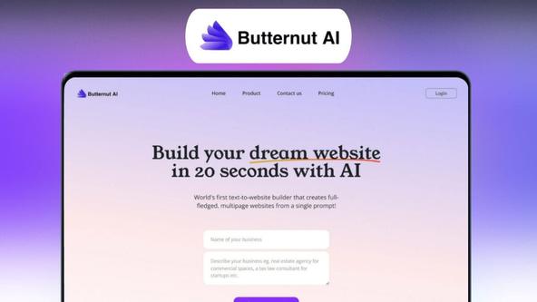 Butternut AI Lifetime Deal | Create Mobile-Ready Sites